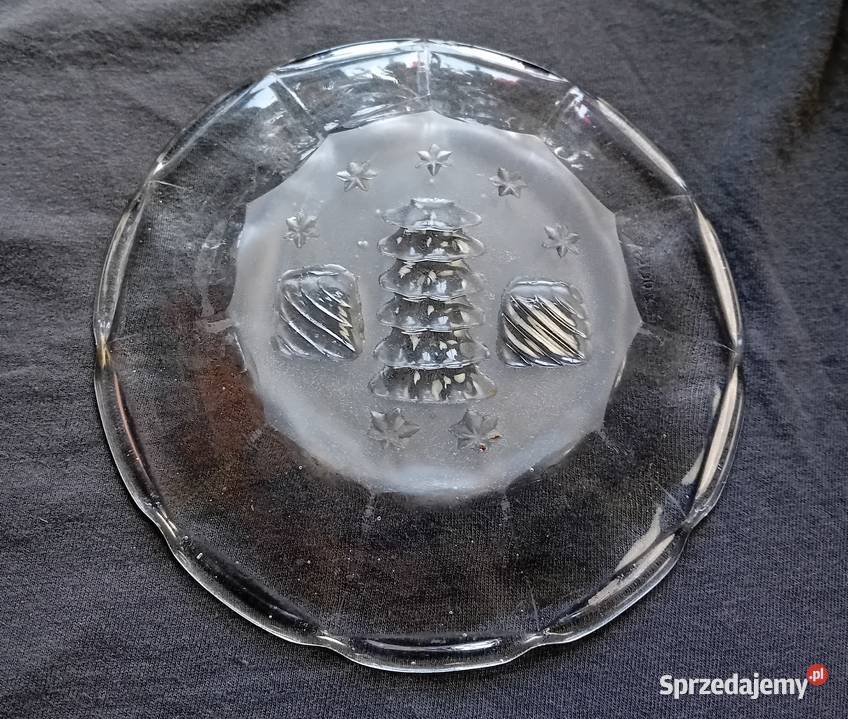 Zestaw art deco do ciasta patera 3 talerzyki