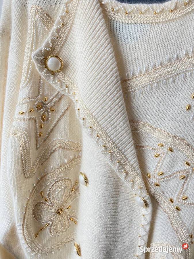 Nowy piękny komplet jedwab angora spódnica Nisko