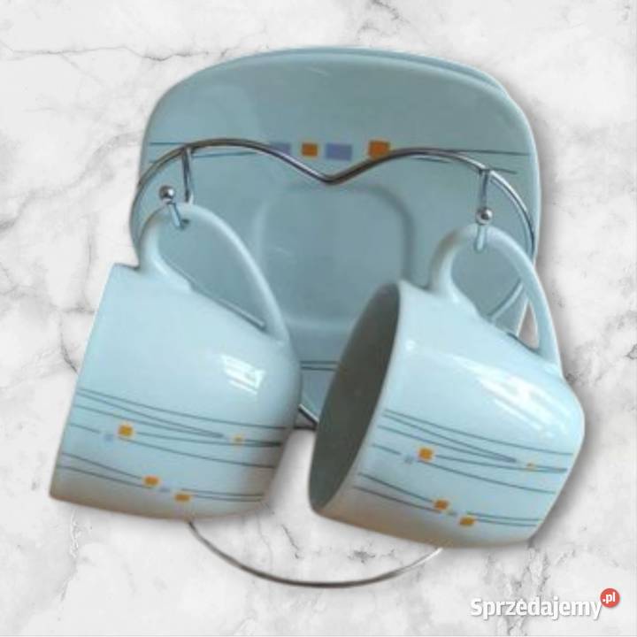 Komplet 2 filiżanki 2 spodki Zgierz