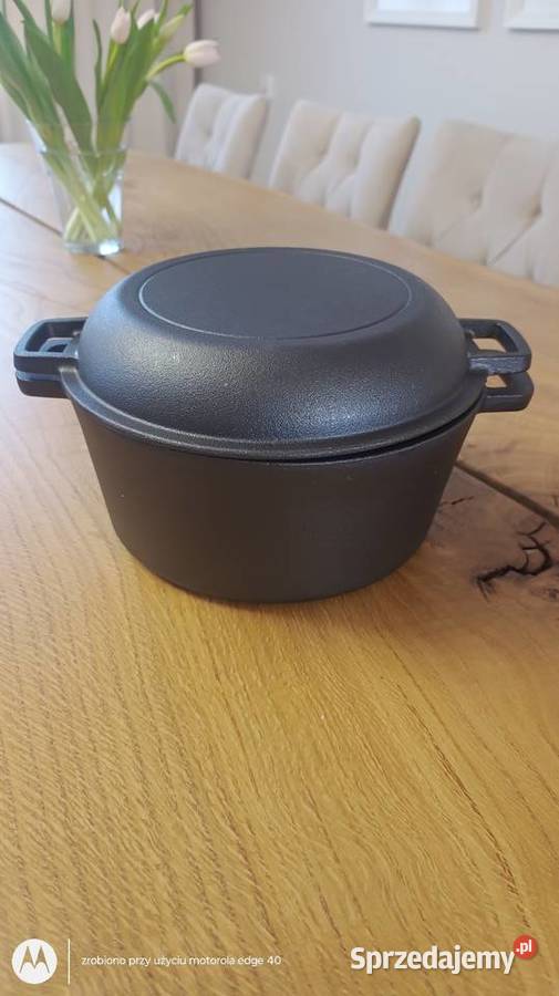 Garnek żeliwny i patelnia żeliwna mazowieckie Ciechanów