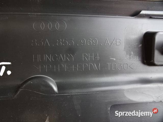 AUDI Q3 SLINE LISTWA LEWA TYŁ TYLNA 83A853969 Karoseria sprzedam