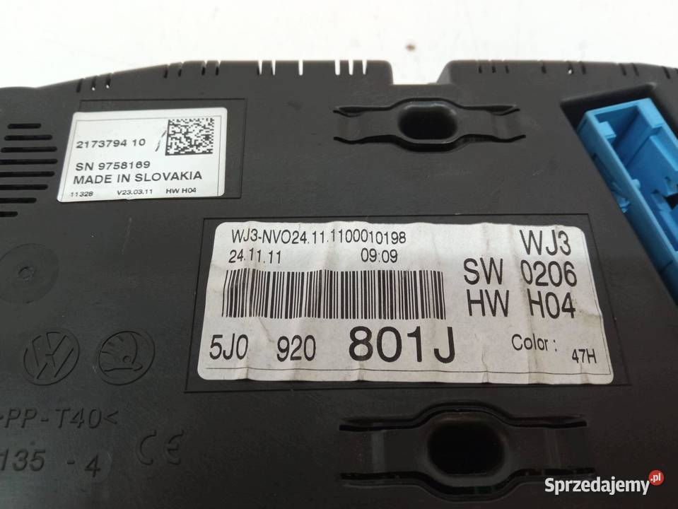 LICZNIK EU 5J0920801J 16 TDI Skoda Fabia II