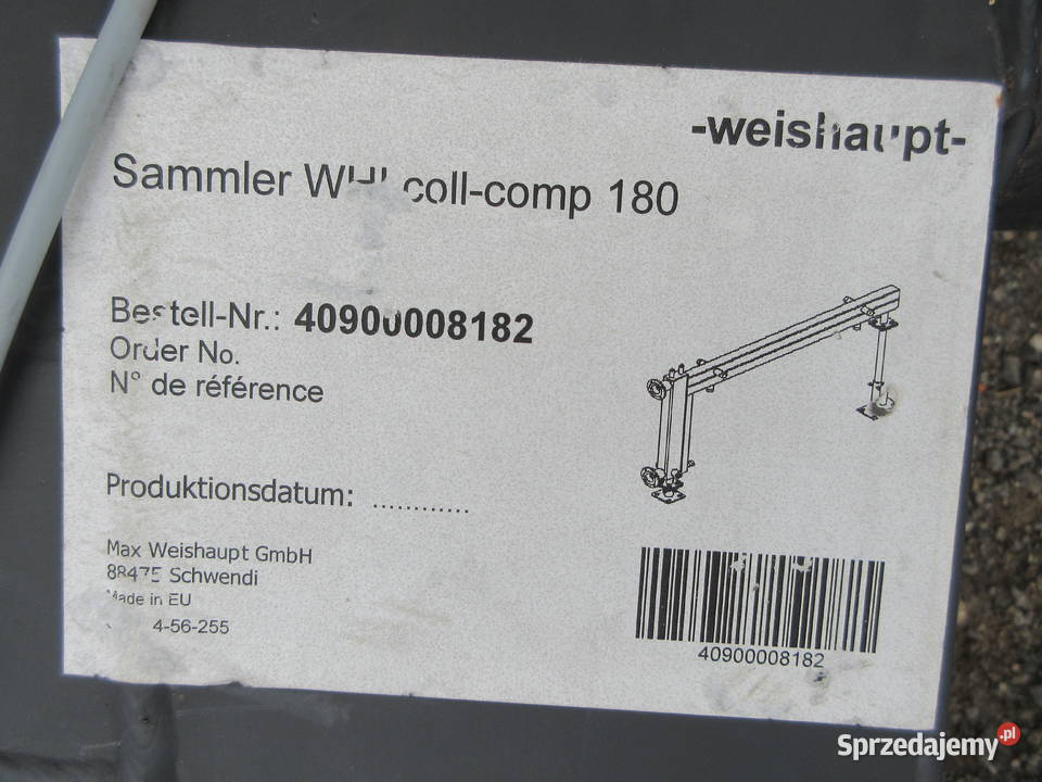 WEISHAUPT KOLEKTOR ZŁĄCZE 40900008182 SAMMLER Wąchock