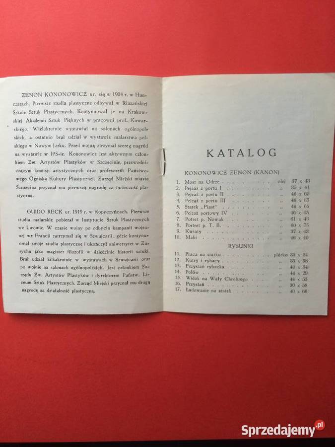 2579 Wystawa Obrazów Z Kononowicz i Guido Reck Antykwariat Szczecin