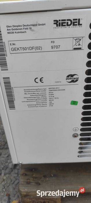 Monoblok sufitowy do komory 230V RIEDEL GUNTNER Magazynowanie opolskie Paczków