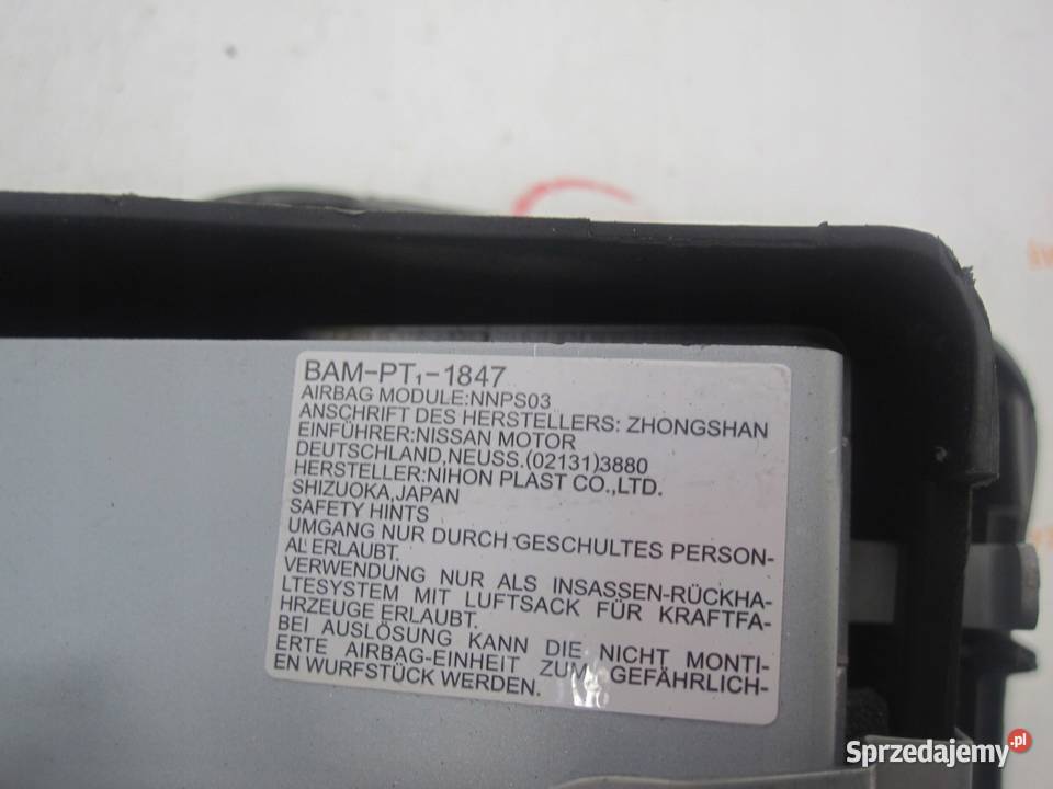 NISSAN JUKE I F15 10r AIRBAG poduszka pasażera Kielce sprzedam