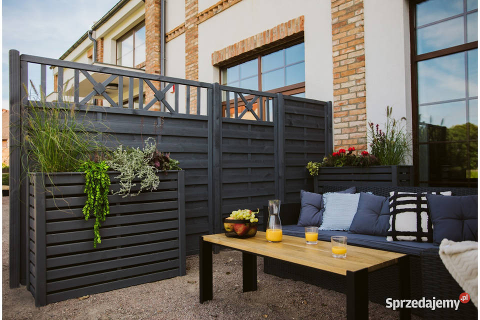 NOWY Płot drewniany PARMA malowanylazura szara 5 Wrocław
