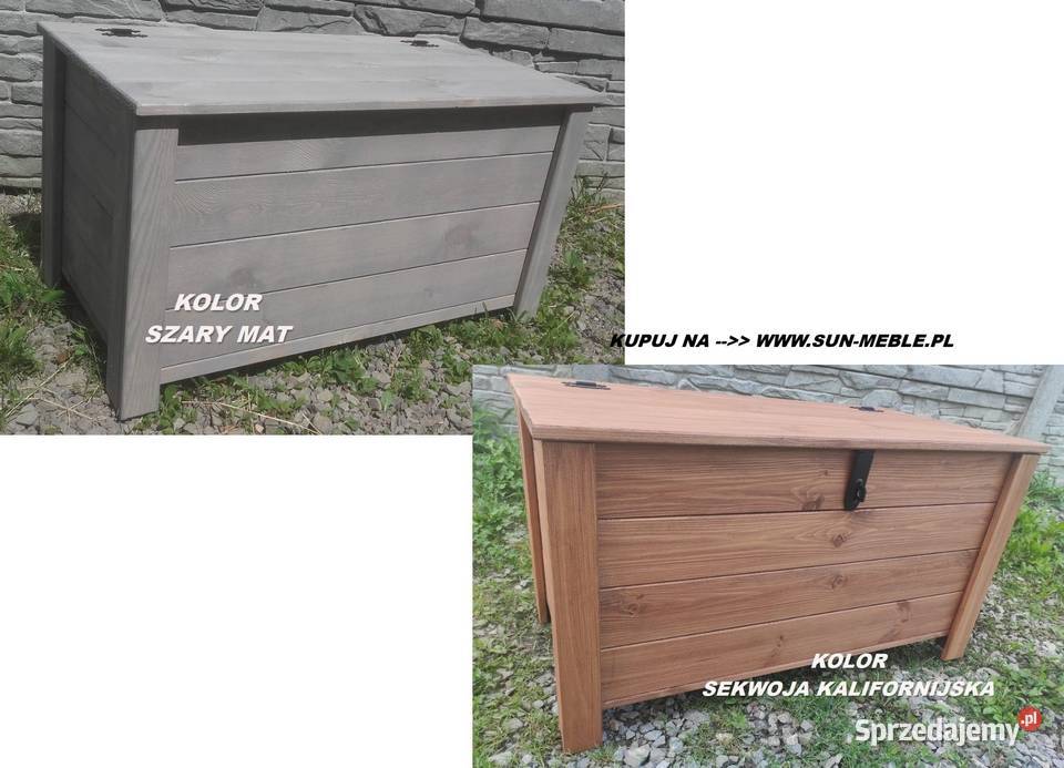 Ławka z Pojemnikiem drewniana 89x48x39 KOLOR warmińsko-mazurskie Olsztyn