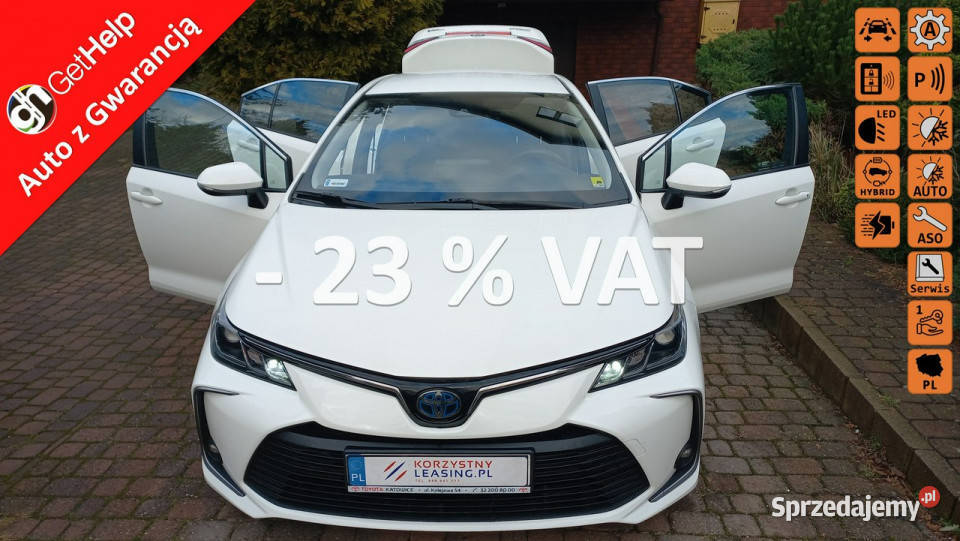 Toyota Corolla ECVT 18 Hybryda Pełna historia lakier metallic pomorskie