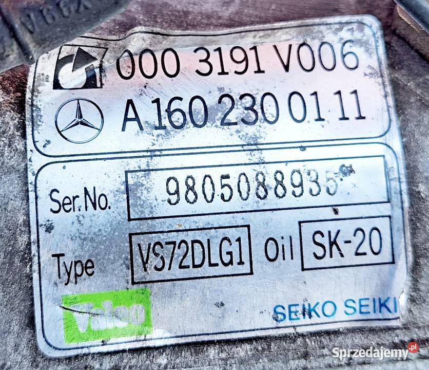 KOMPRESOR KLIMATYZACJI SMART FORTWO 06 Radom
