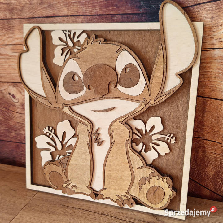 Stitch 3D z drewna 24 Warstwowy obraz handmade Bełchatów