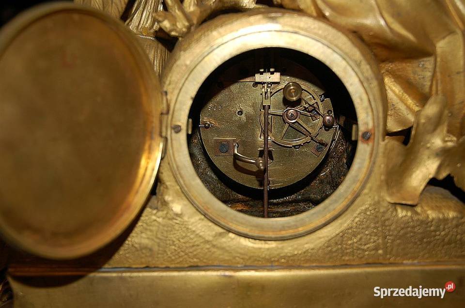 B duży zegar kominkowy anił z dzieckiem Machnacz