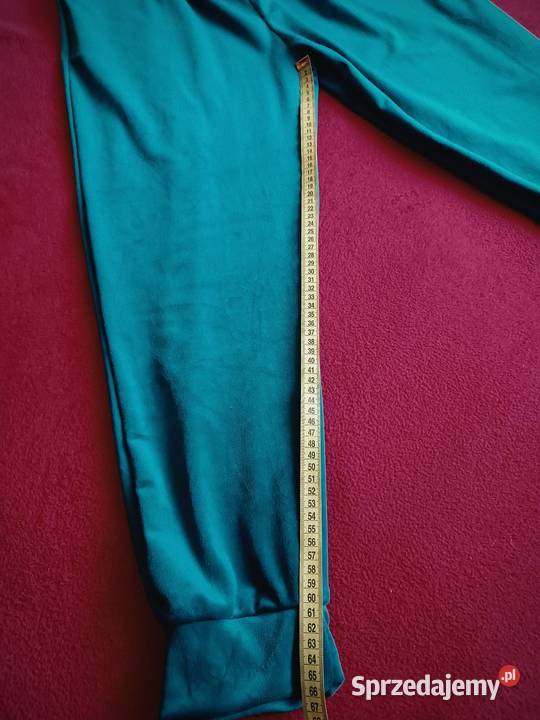 Dres niebieski komplet welurowy wiskoza Inny materiał śląskie Cieszyn