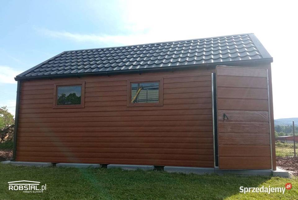 Garaż 4x6 BlachodachówkaBlacha Drewnopodobna Środa Wielkopolska