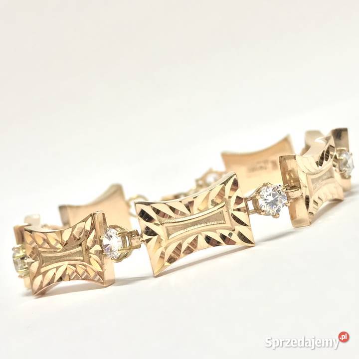 Złota BRANSOLETKA damska 14K ZJAWISKOWA 18 Warszawa