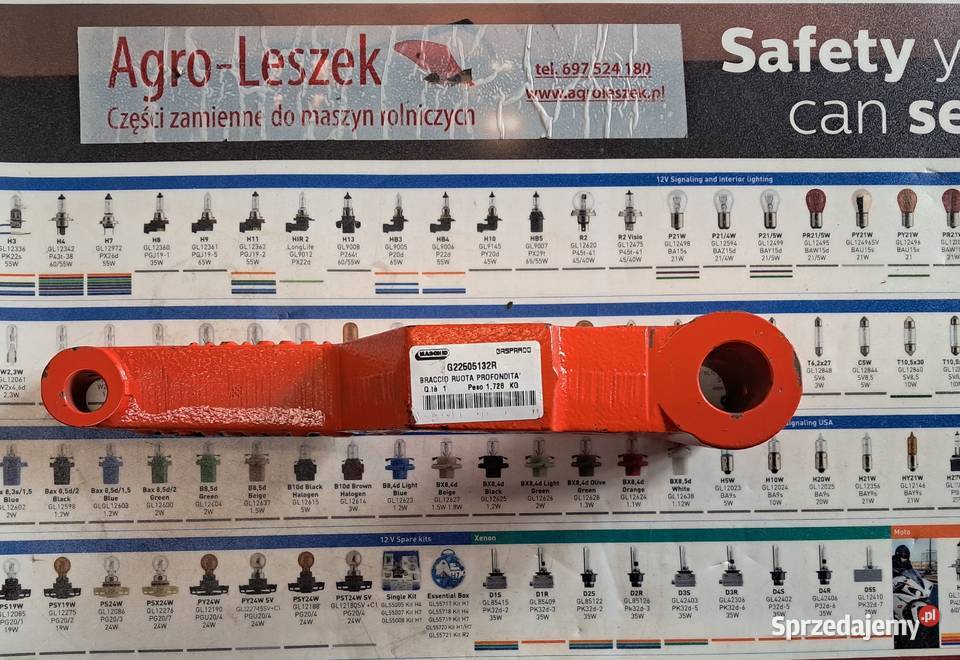 Ramię koła dociskowego Gaspardo G22505132R nieuszkodzony