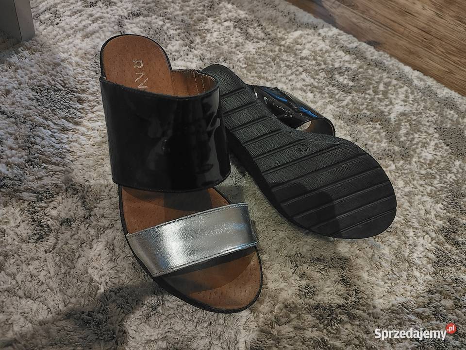 Klapki Damskie skorzane Ravini 39