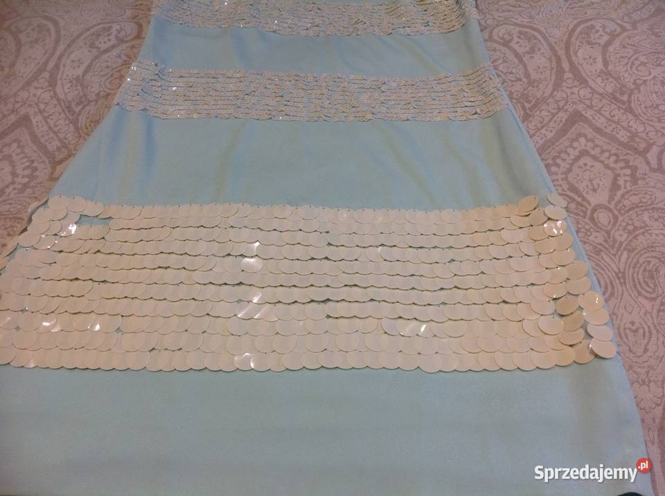 Sukienka Damska BDBA S Nowa Cekiny niebieski Spódnice i sukienki Nowa Sól sprzedam