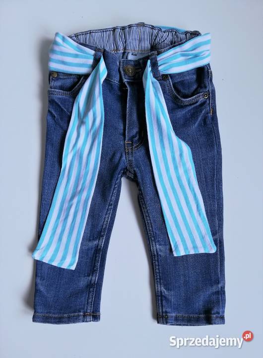 Jeansy skinny dziewczynki HM z kokardką 68 Spodnie Katowice