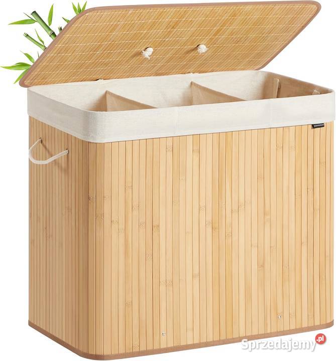 Kosz na pranie bambus 170l 3komorowykolor Ruda Śląska