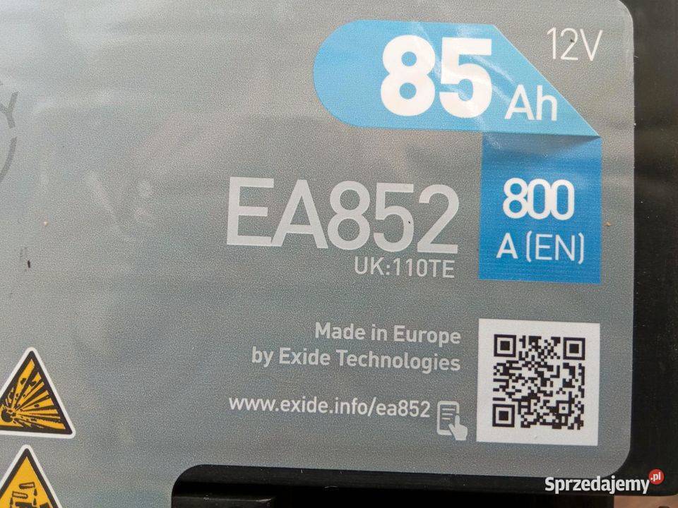 Akumulator Exide EA852 85Ah 800A obudowa L4 Frampol