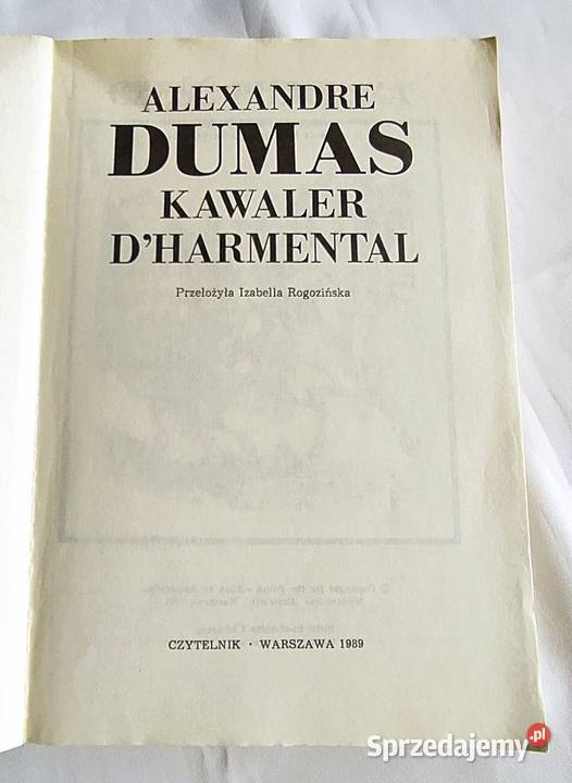 Kawaler dHarmental Alexandre Dumas Hajnówka