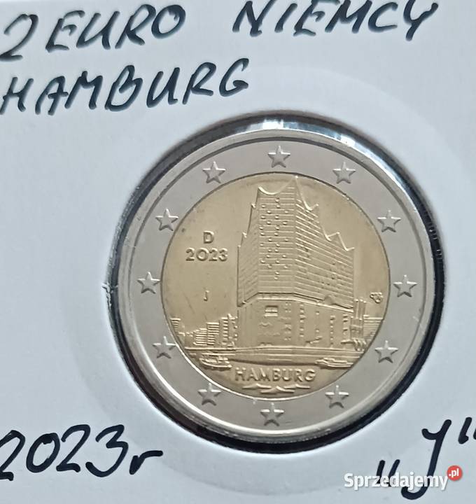 2 Euro Niemcy 2023 r Hamburg mennica J sprzedam