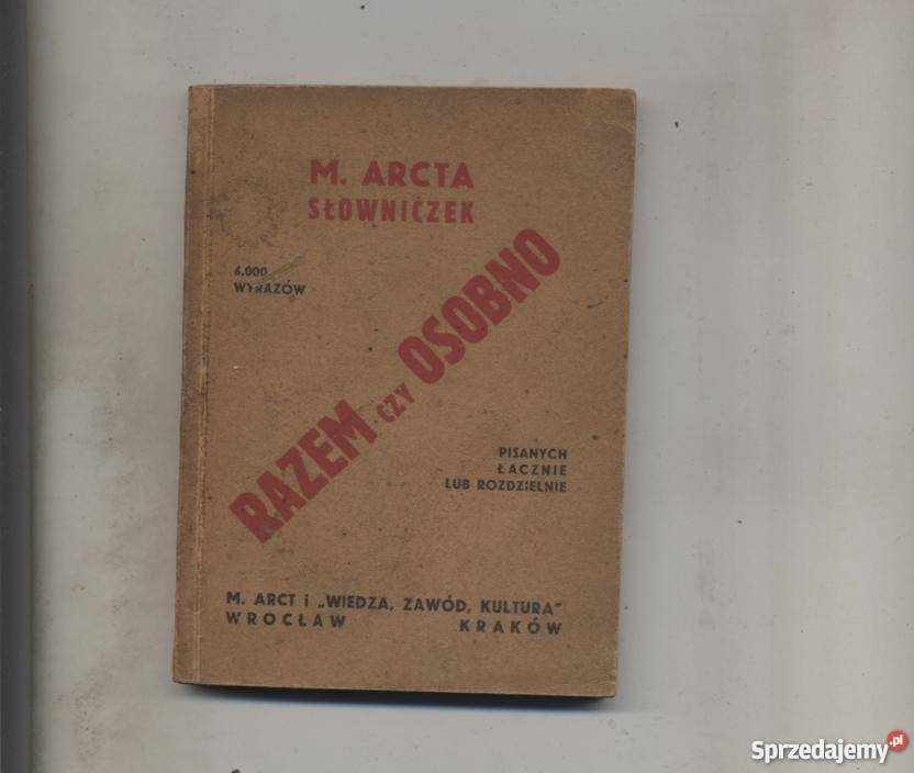 MArcta słowniczek razem czy osobno 6000 wyrazów Szczecin