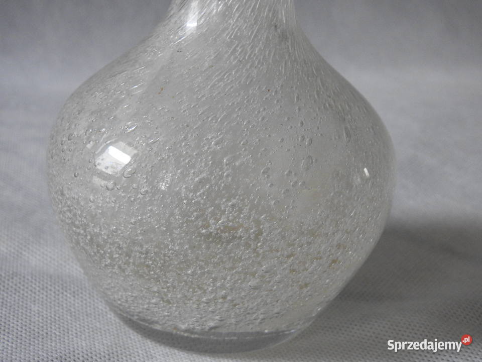 Wazonik ze szkła artystycznego z bąbelkami kujawsko-pomorskie Inowrocław sprzedam