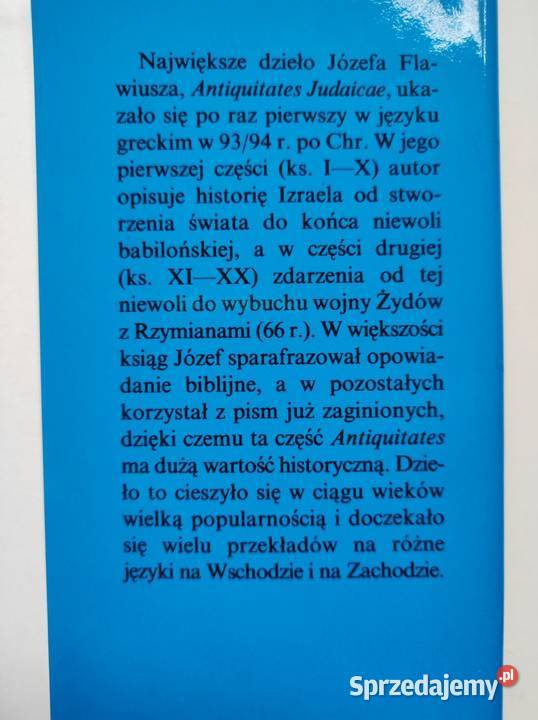 Dawne dzieje Izraela Tom 12 Józef Flawiusz świętokrzyskie