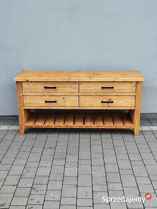 Komoda z litego drewna 160x50x75 kolor dąb Komody Zduńska Wola