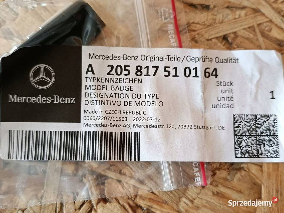 MERCEDES W205 AMG ZNACZEK LOGO ATRAPA CHŁODNICY Pleszew