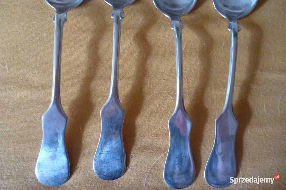 ZESTAW ŁYŻEK STARE SREBRO SUSSMANN Antyki, Sztuka, Kolekcje Kraków