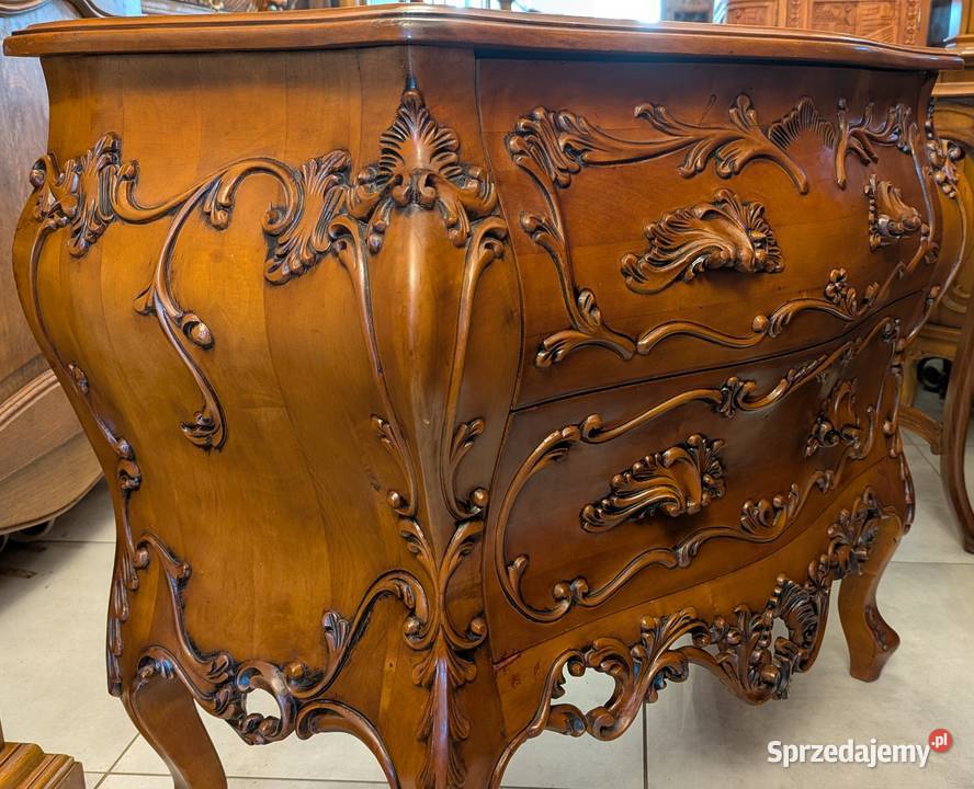 Wspaniała komoda neobarokowa orzech sklep