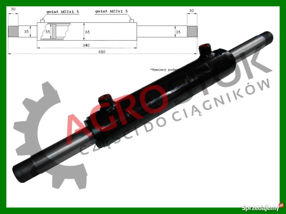 Siłownik wspomagania skrętu LTZ T40 Oryginał Parczew