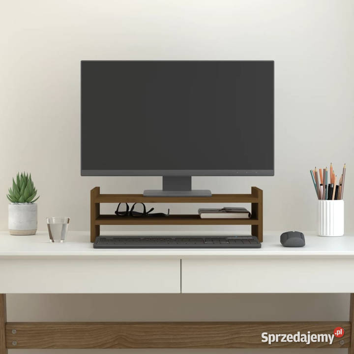 Podstawka na monitor miodowy brąz 50x27x15 lita Warszawa