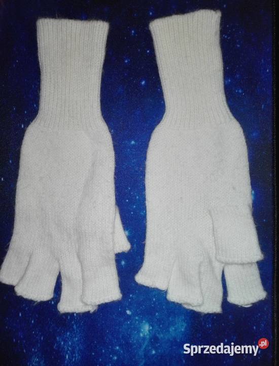 Białe nowe rękawiczki damskie wysyłka