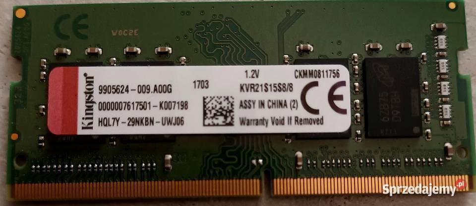 Pamięć Kingston KVR21S15S88 SODIMM DDR4 8 GB Pamięci Opole