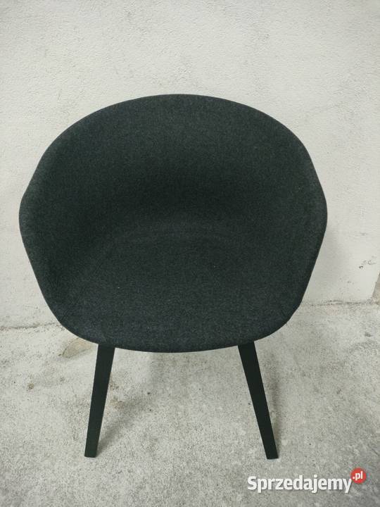 Fotel tapicerowany HAY, krzesło, czarny