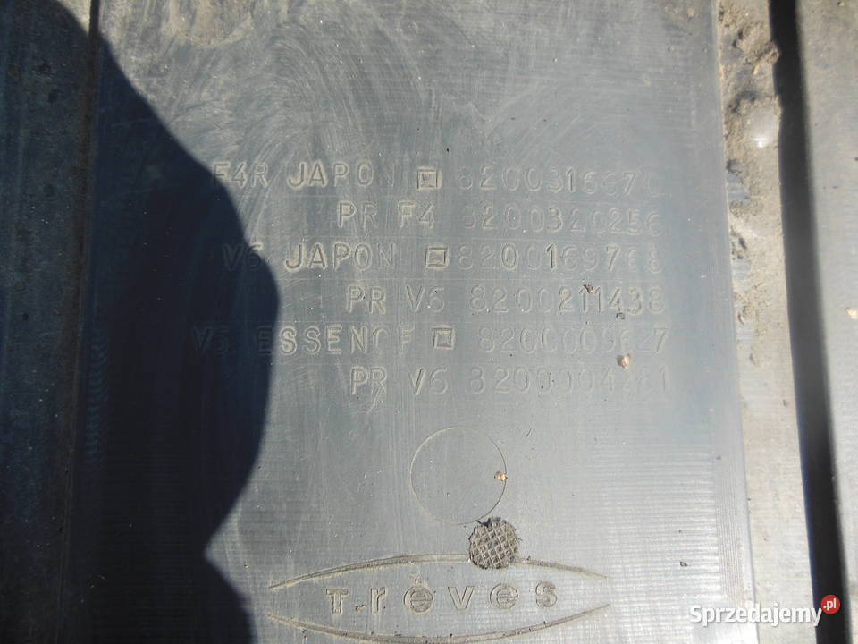 OSŁONA PŁYTA POD SILNIK RENAULT LAGUNA II 0107r osobowe śląskie