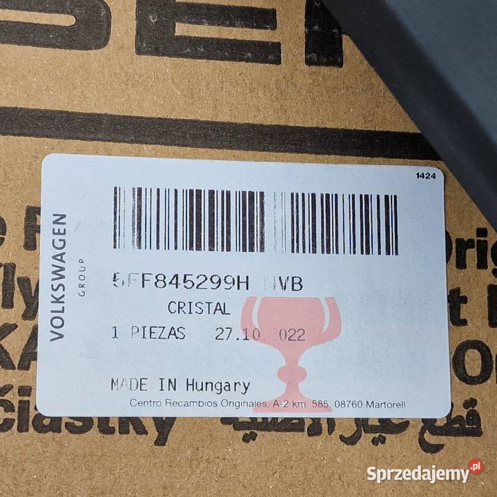 VW SEAT SKODA SZYBA KAROSERYJNA 5FF845299 Bieleń sprzedam