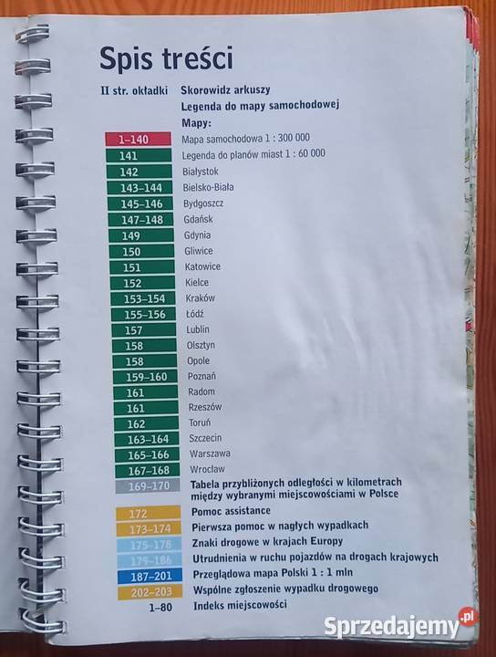 Samochodowy atlas Polski Małkinia Górna sprzedam