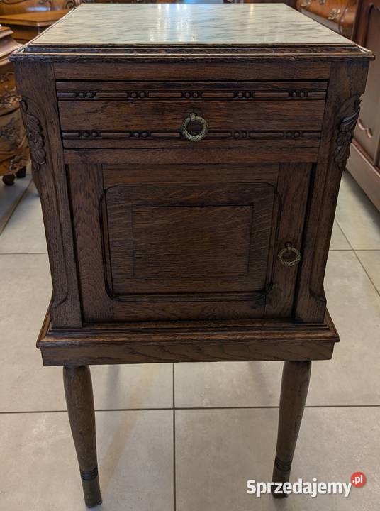 Piękna dębowa szafka secesyjnasklep Dąbrowa