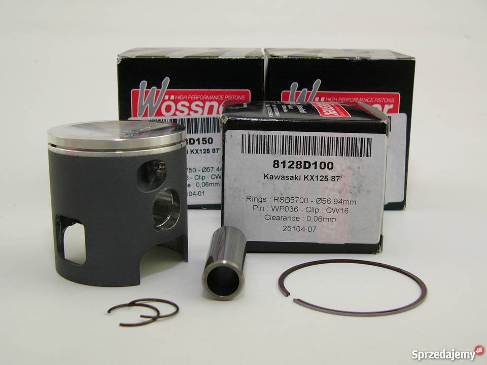 TŁOK komplet tłokowy WOSSNER 5694 mm KX 125 E 87 Zabrze