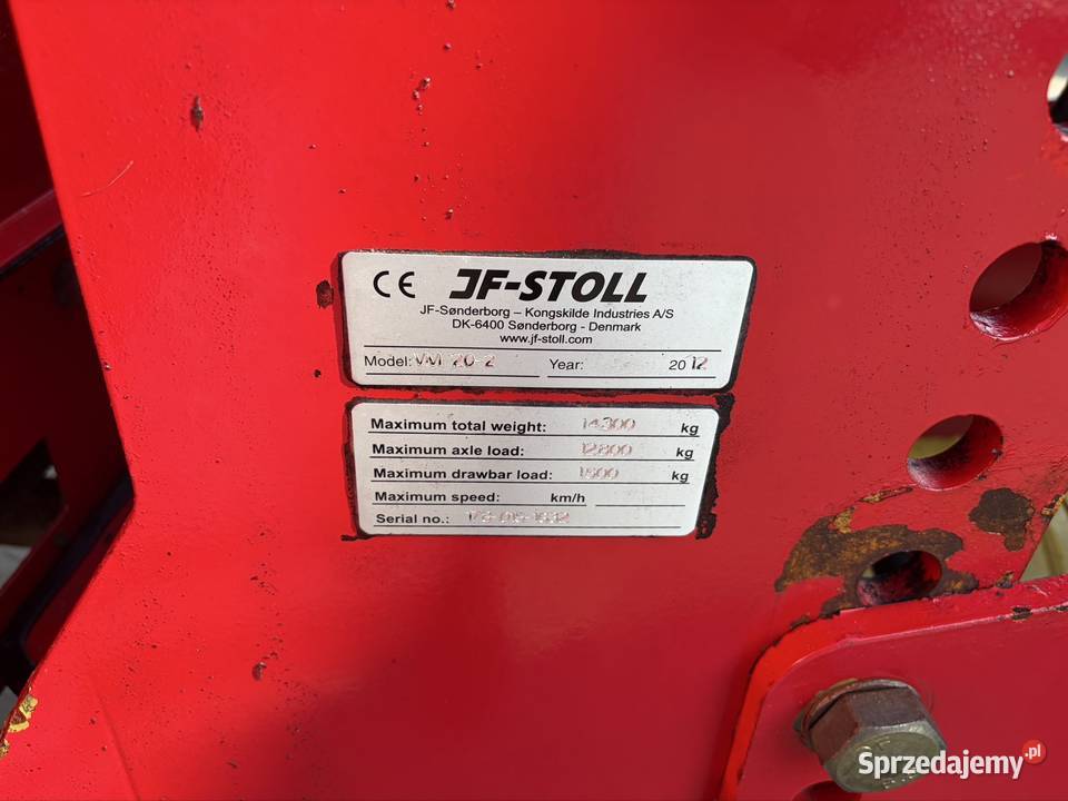 Wóz paszowy paszowóz Kongskilde JF VME 20 Stoll Myszyniec