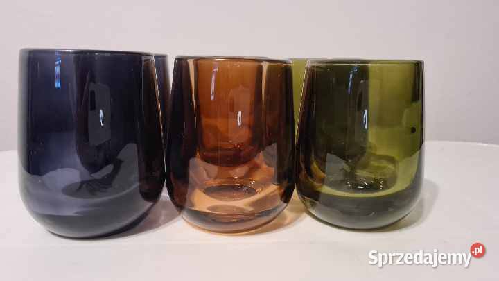 szklany świecznik na tealighty 10 komplet 6 warmińsko-mazurskie Pasłęk