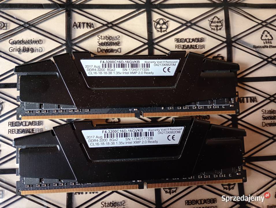 Pamięć DDR4 GSkill16GB 2x8GB 3200MHzCL16 OC Toruń