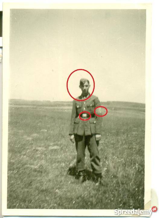 Stare zdjęcie żołnierz niemiecki 2 wojna Ostrów Wielkopolski sprzedam
