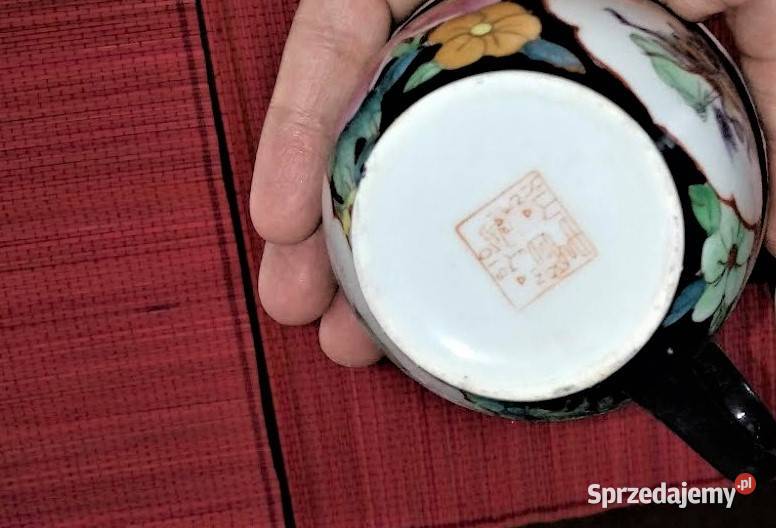 Filiżanki porcelanowe z gejszą 4 sztuki wielokolorowy wielkopolskie Poznań