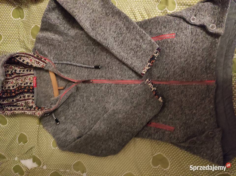 Bluza płaszczyk z kapturem dziewczynki szary/srebrny mazowieckie Warszawa sprzedam